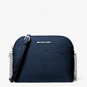 Jet Set Travel Medium Saffiano Leather Dome Crossbody Bag